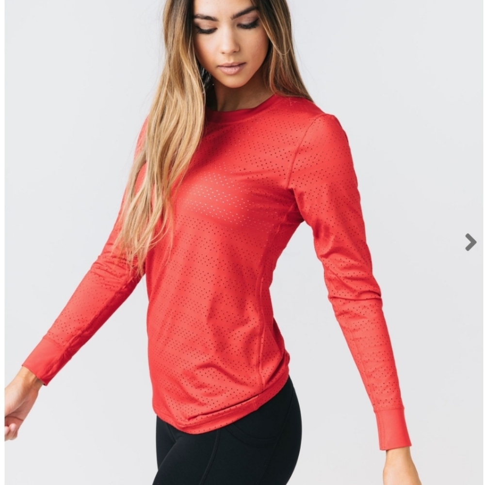 ZYIA Red Chill Long Sleeve Tee (Size: Small)